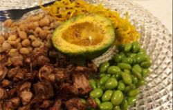 Jackfruit, Edamame and Zucchini Platter Recipe